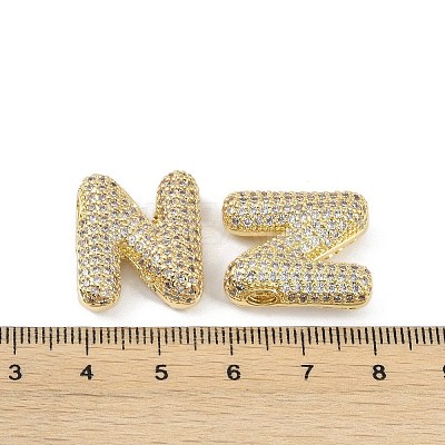Brass Micro Pave Clear Cubic Zirconia Pendants KK-Z041-01G-N-1