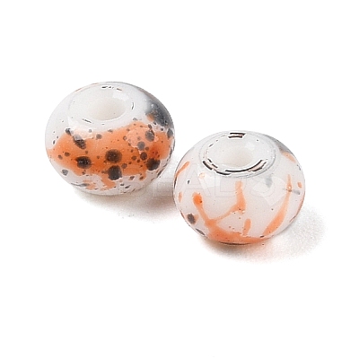 Opaque Spray Painted Glass Beads X1-GLAA-G118-01Q-1
