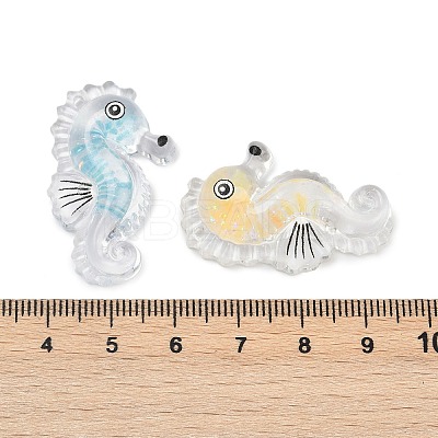 10Pcs Transparent Luminous Acrylic Pendants TACR-FP0001-02B-1