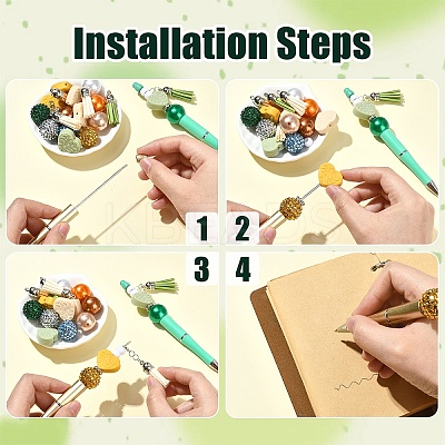 DIY Plastic Beadable Pens Making Kits DIY-YW0010-85-1