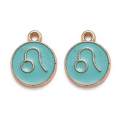 Alloy Enamel Pendants ENAM-S124-01B-13G-1