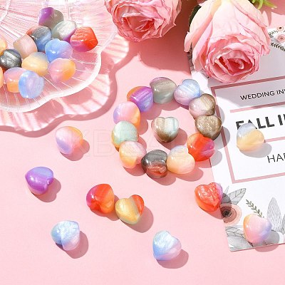 40Pcs Opaque Resin Beads RESI-CJ0004-98-1
