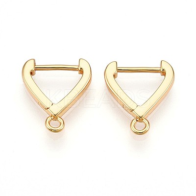Brass Hoop Earring Finding KK-N261-56G-1