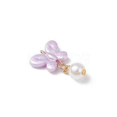 Opaque Acrylic Butterfly Pendants PALLOY-JF04289-02-1