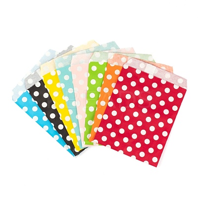 80Pcs 8 Colors Eco-Friendly Kraft Paper Bags CARB-LS0001-06A-1