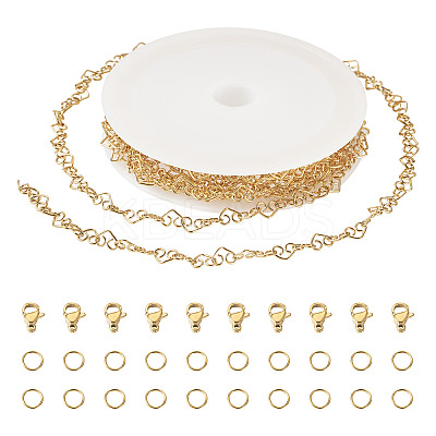 DIY 304 Stainless Steel Chain Necklace Making Kits DIY-TA0012-14-1