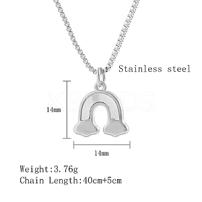 Non-Tarnish 304 Stainless Steel Pendant Necklace GF6823-1-1