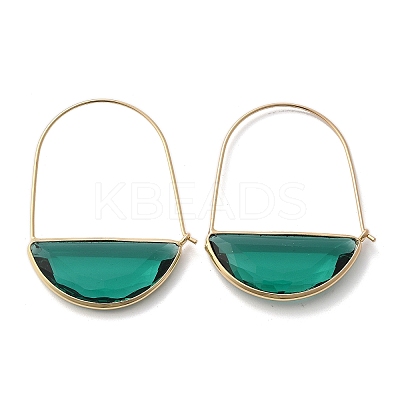 Brass Hoop Earrings X-EJEW-T007-04G-01-NF-1