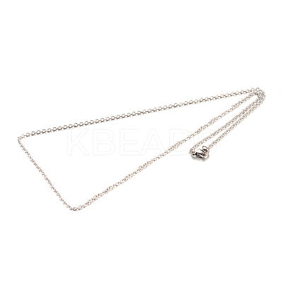 Tarnish Resistant 304 Stainless Steel Cable Chain Necklace Making NJEW-N0022-02P-1