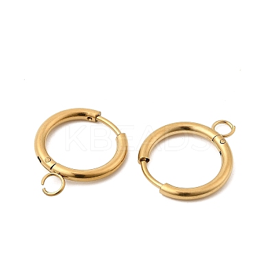 Stainless Steel Huggie Hoop Earring Findings STAS-J400-36B-G-1
