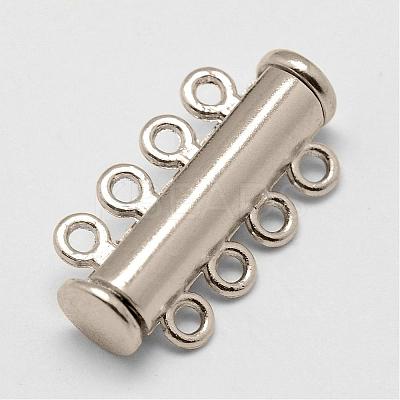 Alloy Magnetic Slide Lock Clasps PALLOY-P103-03P-1