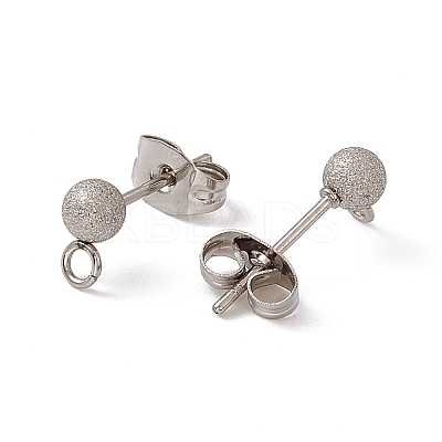 Non-Tarnish 304 Stainless Steel Stud Earring Findings STAS-E179-05B-P-1