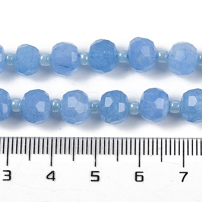 Natural Dyed White Jade Beads Strands G-H057-A22-12-1