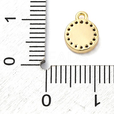 Brass Micro Pave Cubic Zirconia Pendants KK-A240-14G-1