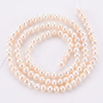 Natural Cultured Freshwater Pearl Beads Strands PEAR-R063-07A-1