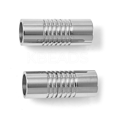 Tarnish Resistant 304 Stainless Steel Magnetic Clasps with Glue-in Ends STAS-R063-09-1