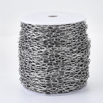 Tarnish Resistant 304 Stainless Steel Paperclip Chains CHS-S001-06A-P-1