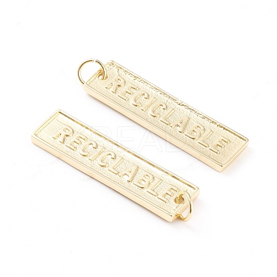 Brass Pendants ZIRC-I043-23G-1