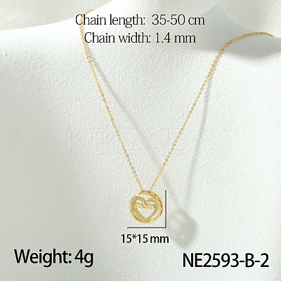 Mother's Day Brass Micro Pave Clear Cubic Zirconia Pendant Necklaces FS-WG67A5B-10-1