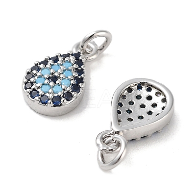 Brass Micro Pave Cubic Zirconia Pendants KK-B102-02P-1