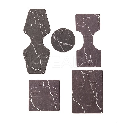 180Pcs 6 Style Marble Pattern Paper Necklace Display Cards CDIS-PH0001-37-1