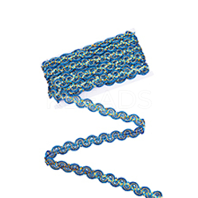 15 Yards Sparkle Polyester Lace Ribbon OCOR-WH0091-09A-1