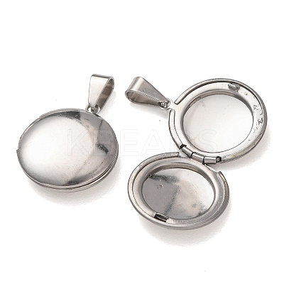 316 Stainless Steel Locket Pendants STAS-K321-11B-P-1