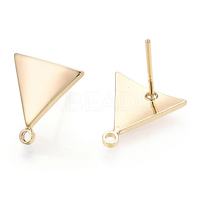 Brass Stud Earring Findings X-KK-T029-09G-1