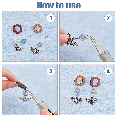 16 Pairs 2 Style Flower & Ring Wood Stud Earring Findings DIY-DC0002-88-1