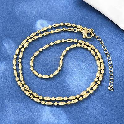 2.2MM Brass Ball Chain Necklaces for Men Women X-NJEW-L012-06G-1