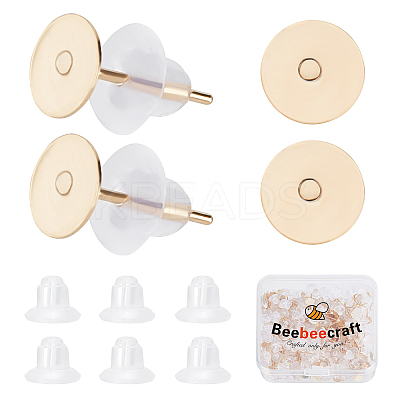 200Pcs 304 Stainless Steel Stud Earring Findings STAS-BBC0001-42-1