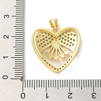 Mother's Day Brass Micro Pave Clear Cubic Zirconia Pendants FIND-Z041-20F-1