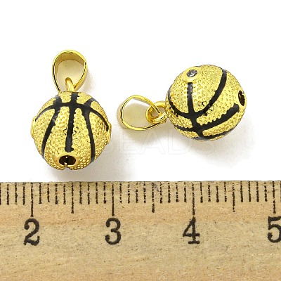 Rack Plating Brass Micro Pave Clear Cubic Zirconia Pendants KK-S091-17-1