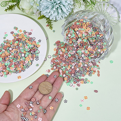 90Pcs 9 Styles Handmade Polymer Clay Beads CLAY-SC0002-77-1