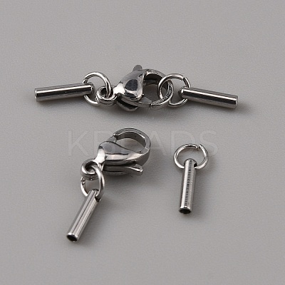 304 Stainless Steel Lobster Claw Clasps STAS-WH0044-06A-P-1