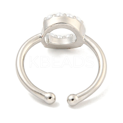 Rack Plating Brass Open Cuff Rings for Women RJEW-F162-01P-C-1