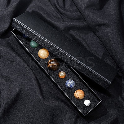 Natural Gemstone Eight Planets of the Solar System Display Decorations G-F734-13-1