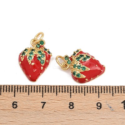 Brass Micro Pave Cubic Zirconia Pendants KK-B157-27A-G-1