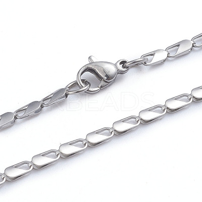 Non-Tarnish 304 Stainless Steel Chain Necklaces LS-NJEW-L173-008-P-1