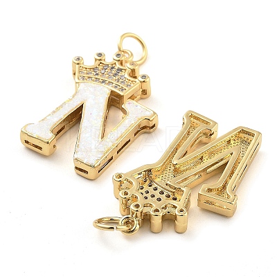 Brass Micro Pave Clear Cubic Zirconia Pendants KK-G498-01N-02-1