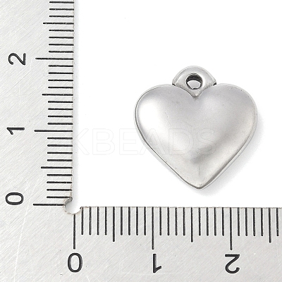 304 Stainless Steel Heart Pendants STAS-R162-01P-05-1