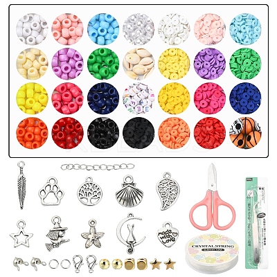DIY Heishi & Barrel Beads Jewelry Set Making Kit DIY-YW0005-46-1