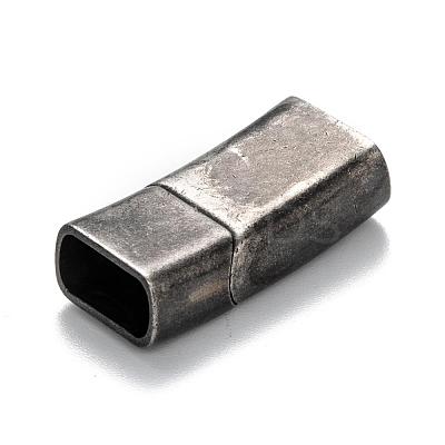 304 Stainless Steel Magnetic Clasps with Glue-in Ends STAS-F130-16AS-1