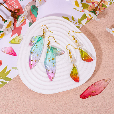 20Pcs 10 Styles Transparent Resin Big Pendants RESI-TA0003-25D-1