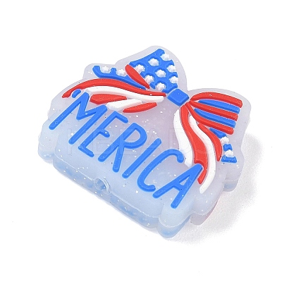 Independence Day Silicone Beads SIL-E013-01A-1