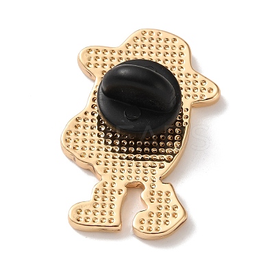 Coffee Bean Farmer Enamel Brooches AL-I003-03G-04-1