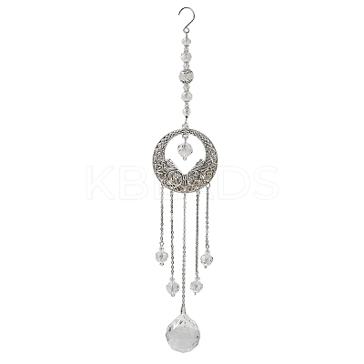 Ring Iron Hollow Big Pendant Decorations LS-DJEW-PW0007-06-1