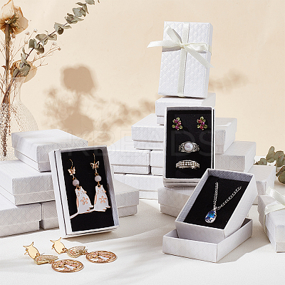 Cardboard Jewelry Boxes LS-CBOX-WH0003-32-1