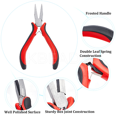 1Pc Carbon Steel Jewelry Pliers for Jewelry Making Supplies AJEW-SC0001-42-1