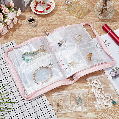 PVC Loose Leaf Jewelry Storage Bag ODIS-WH0038-90E-1